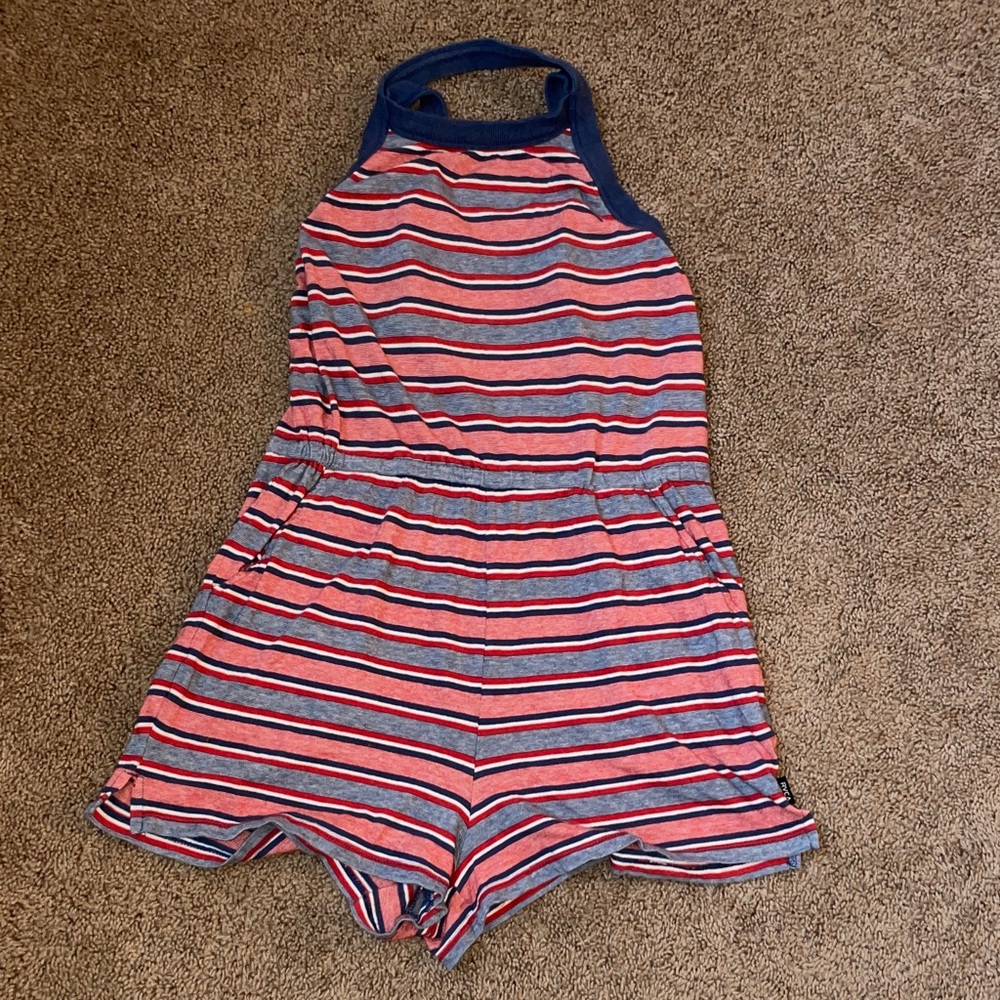 Striped RVCA Romper - Picture 2 of 3
